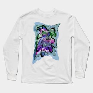 Ink Splot Outline Long Sleeve T-Shirt